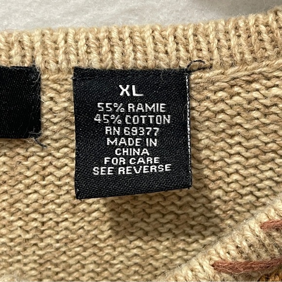 Crystal-Kobe Christmas Button Front Cardigan Sweater Reindeer Sequins Holiday XL - Picture 3 of 14